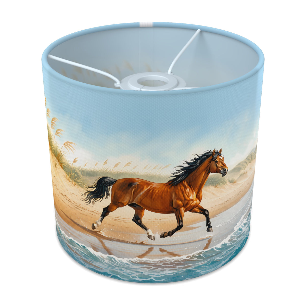 Pony Meadow wraparound lampshade - Beach Gallop