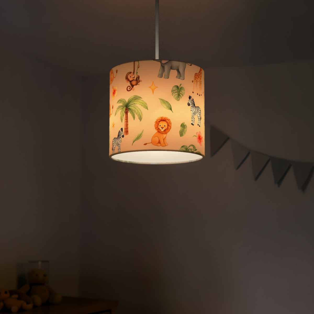 Sand Jungle Pals lampshade - 20cm x 18.5cm Ceiling - photo 5