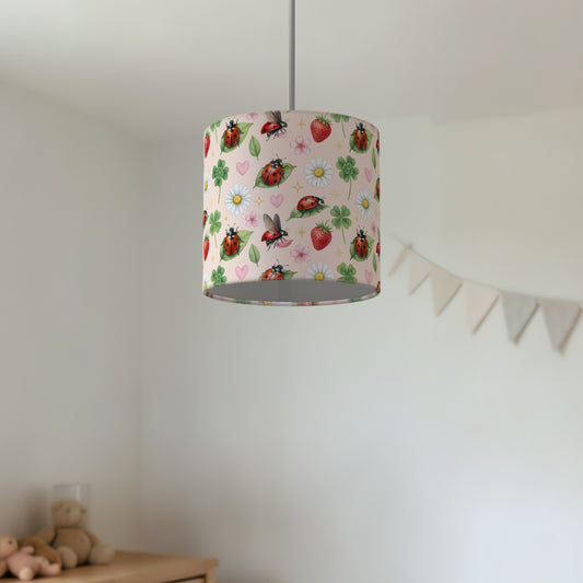 Blush Lucky Ladybirds lampshade - 20cm x 18.5cm Ceiling - photo 2