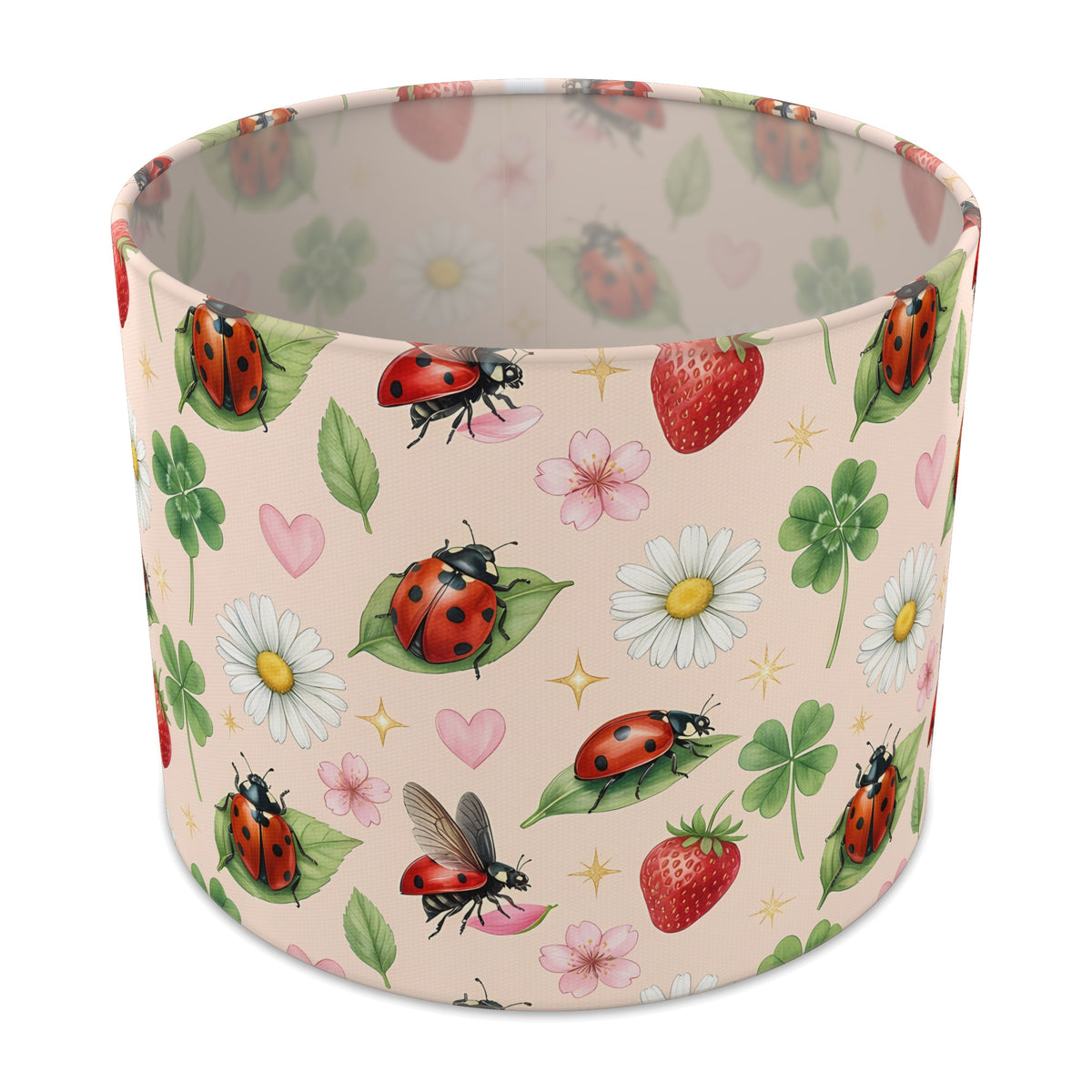 Blush Lucky Ladybirds lampshade - 25cm x 20cm Table