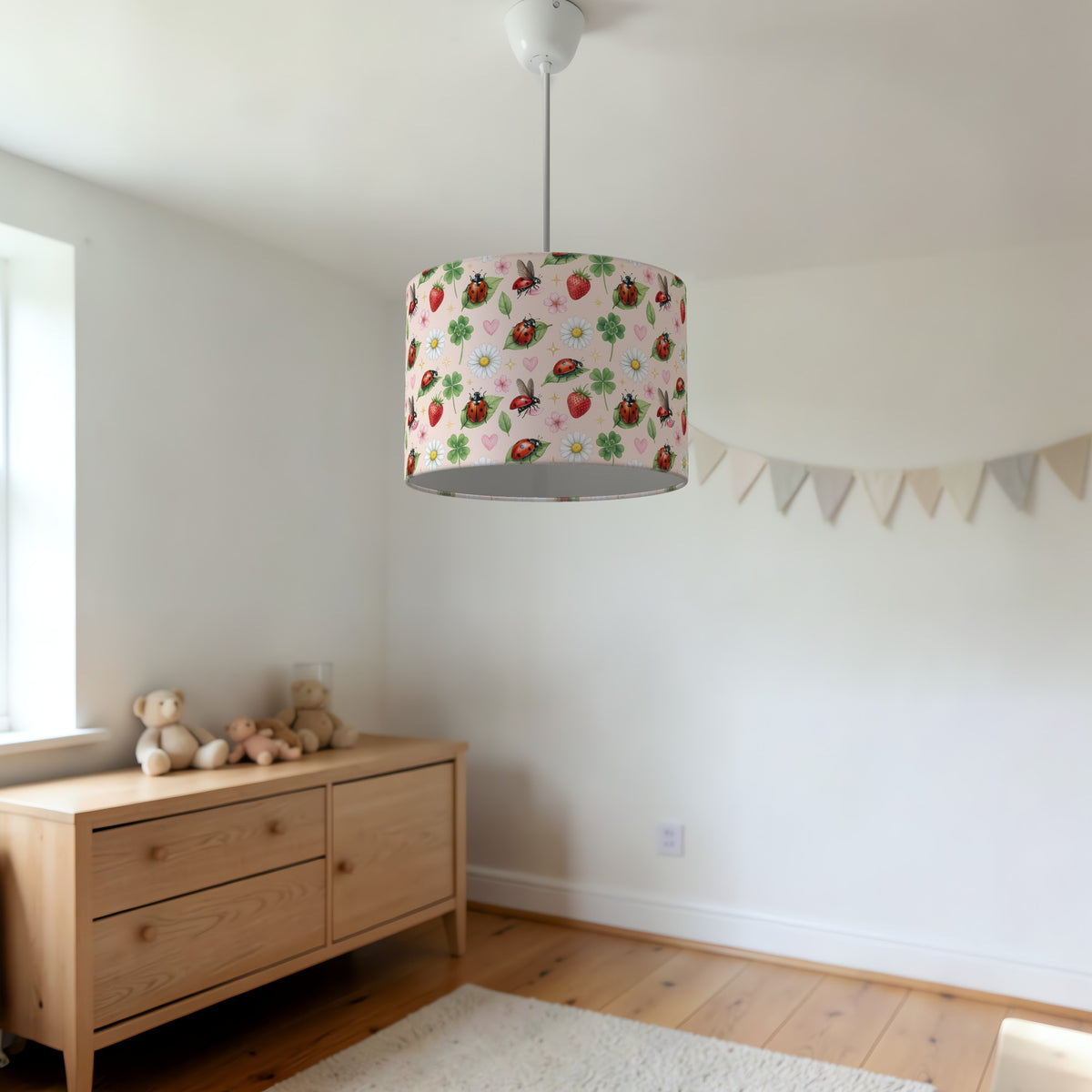 Blush Lucky Ladybirds lampshade - 20cm x 18.5cm Ceiling - photo 3