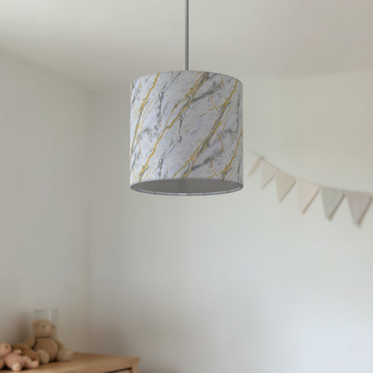 Grey Marble Luxe lampshade - 20cm x 18.5cm Ceiling - photo 2