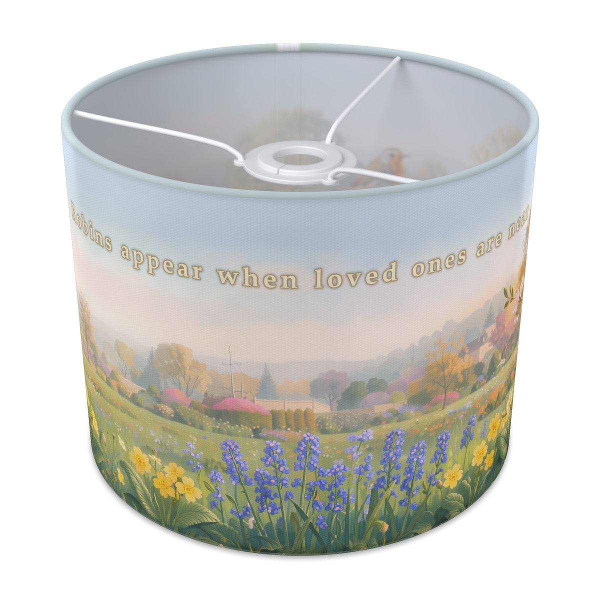 Spring Robin Memorial Robin lampshade - 25cm x 20cm Ceiling