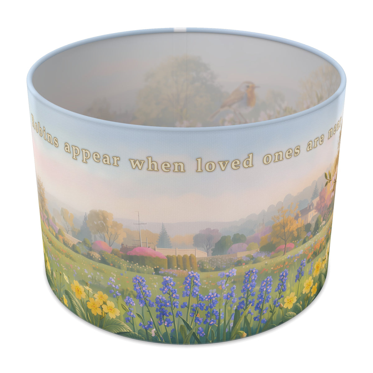Spring Robin Memorial Robin lampshade - 30cm x 21cm Table