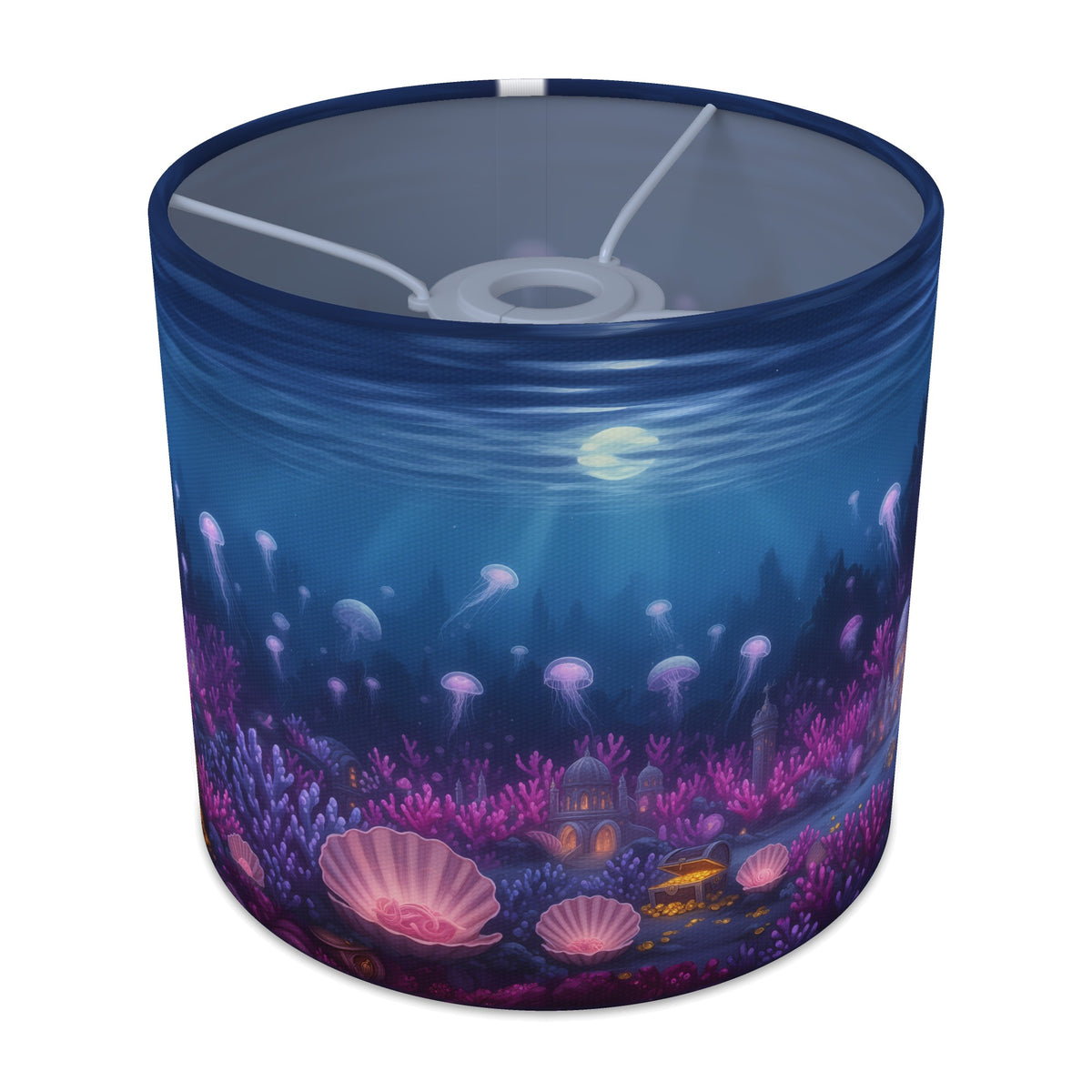 Mermaid Kingdom wraparound lampshade - Moonlit Sea