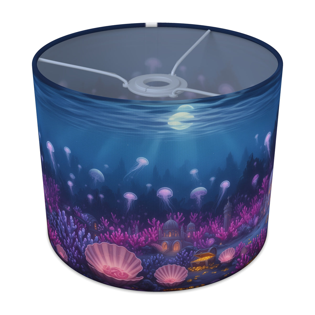 Moonlit Sea Mermaid Kingdom lampshade - 25cm x 20cm Ceiling