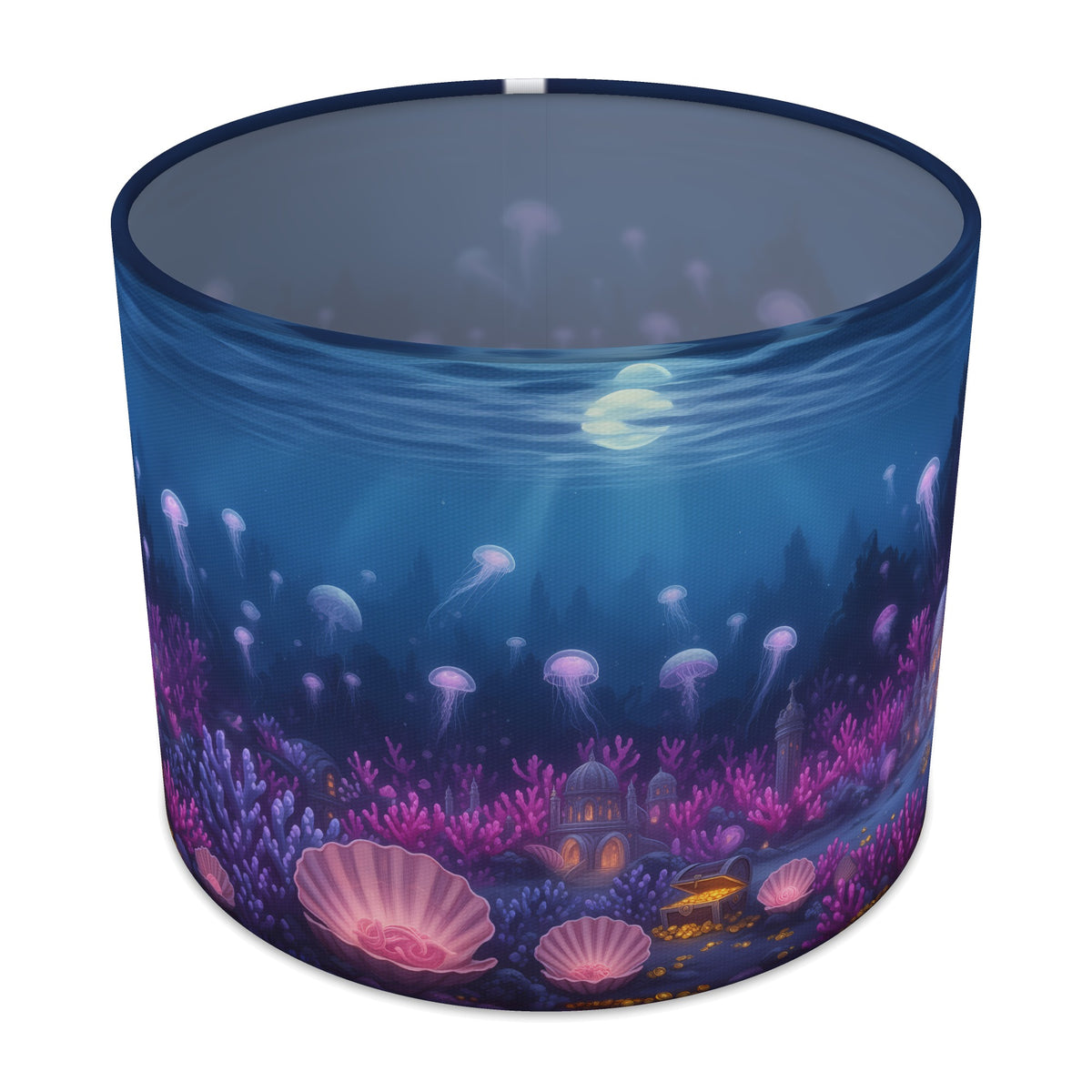 Moonlit Sea Mermaid Kingdom lampshade - 25cm x 20cm Table
