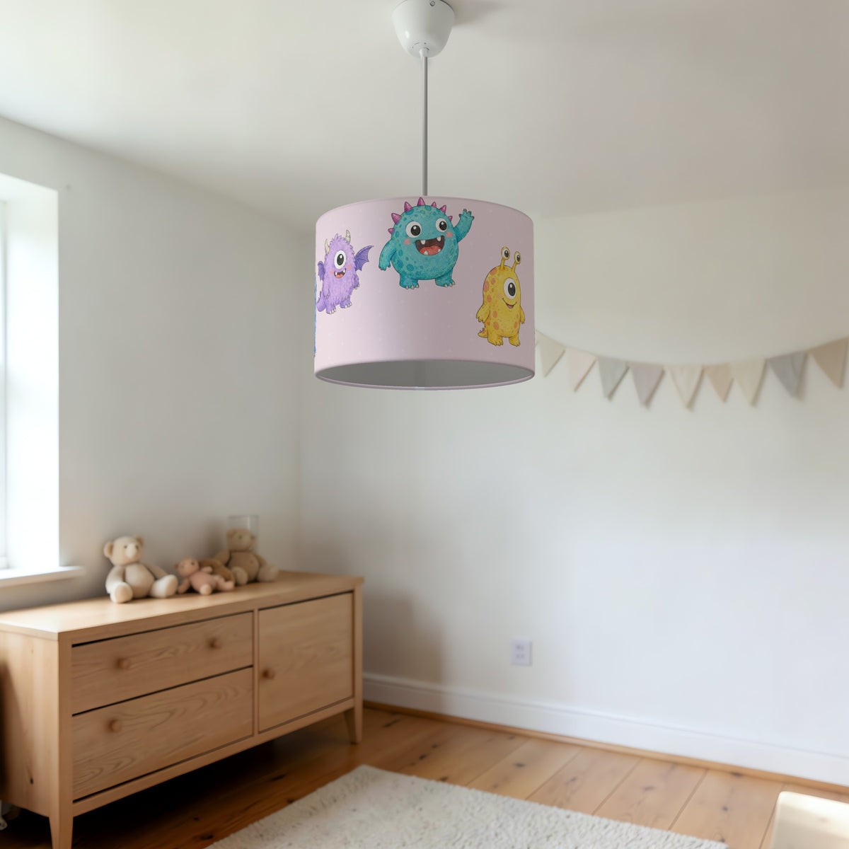 Blush Monsters lampshade - 20cm x 18.5cm Ceiling - photo 3