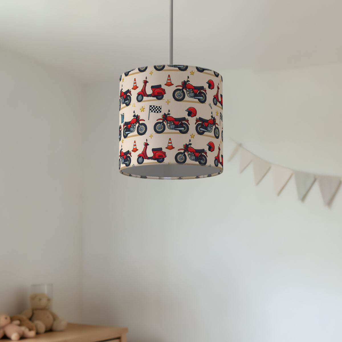Sand Motorbike Mania lampshade - 20cm x 18.5cm Ceiling - photo 2