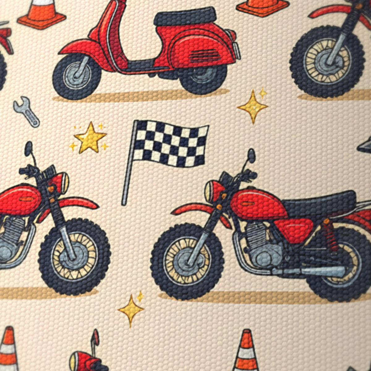 Sand Motorbike Mania lampshade - 20cm x 18.5cm Ceiling - photo 6