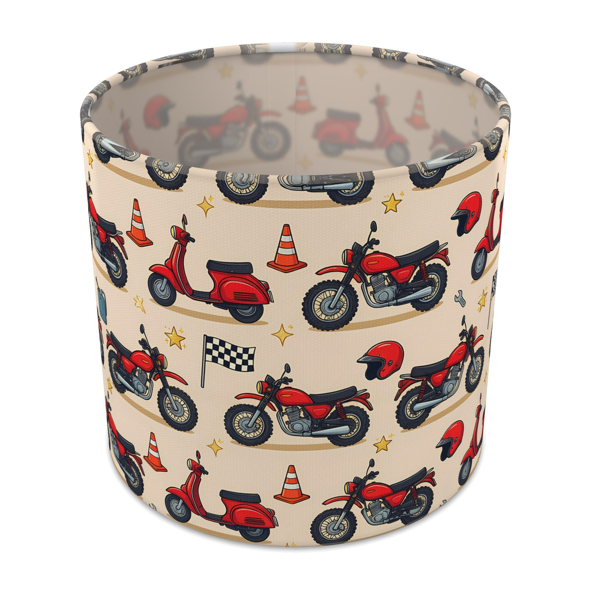 Sand Motorbike Mania lampshade - 20cm x 18.5cm Table