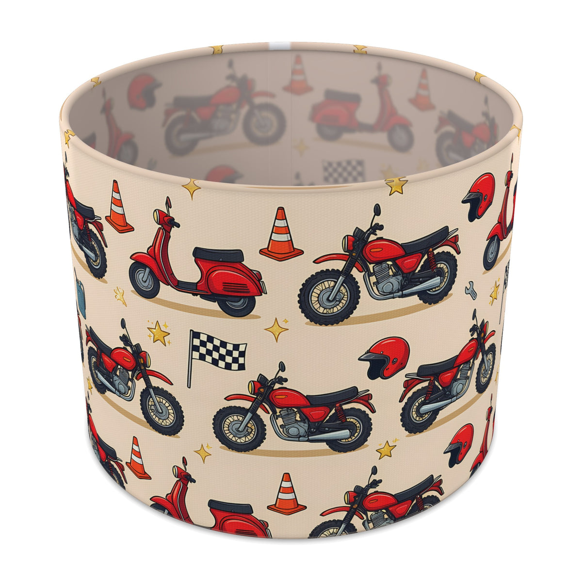 Sand Motorbike Mania lampshade - 25cm x 20cm Table