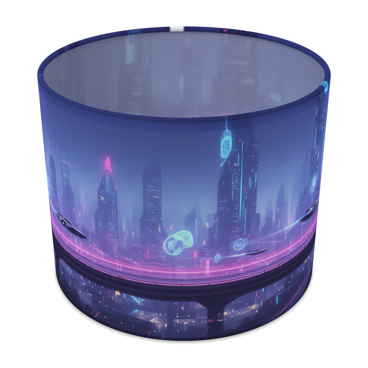 Cyber City Neon Gamer World lampshade - 25cm x 20cm Table