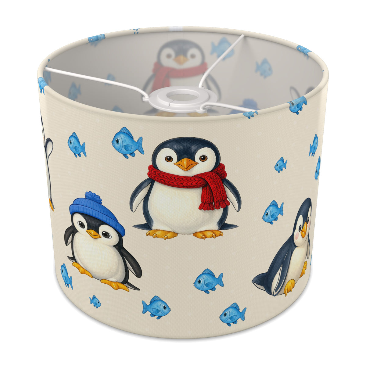 Cream Penguin Party lampshade - 25cm x 20cm Ceiling