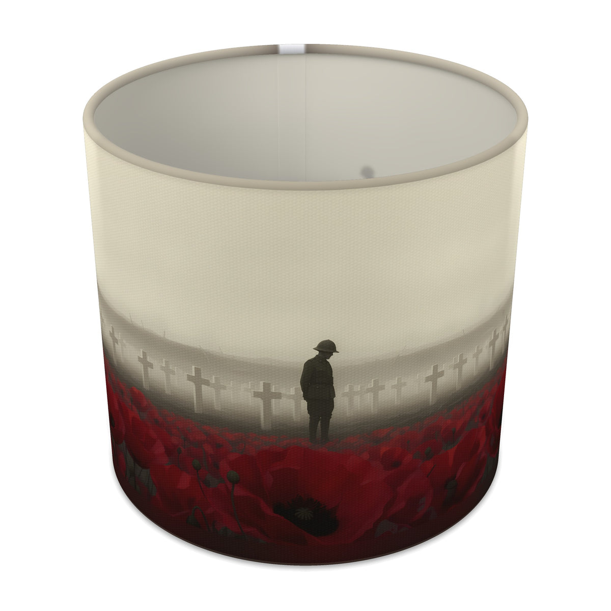 Fields of Remembrance Lest We Forget lampshade - 20cm x 18.5cm Table