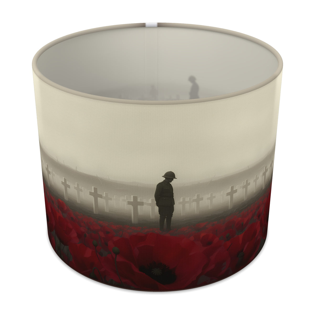 Fields of Remembrance Lest We Forget lampshade - 25cm x 20cm Table