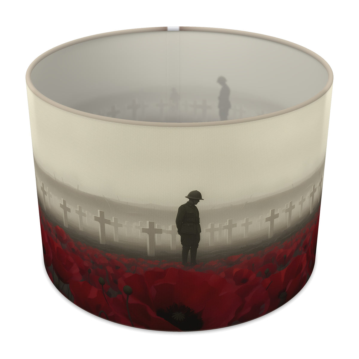Fields of Remembrance Lest We Forget lampshade - 30cm x 21cm Table
