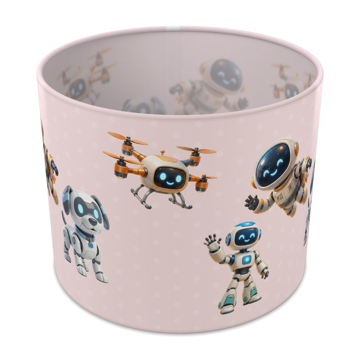 Blush Robots lampshade - 25cm x 20cm Table
