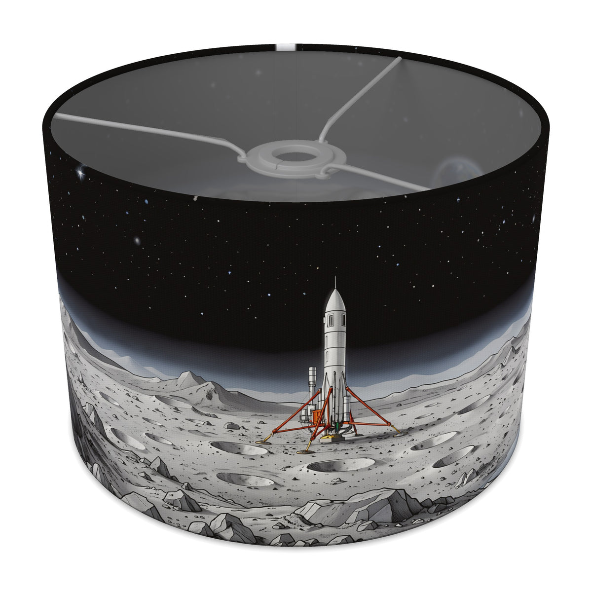 Moon Base Rocket Launch lampshade - 30cm x 21cm Ceiling