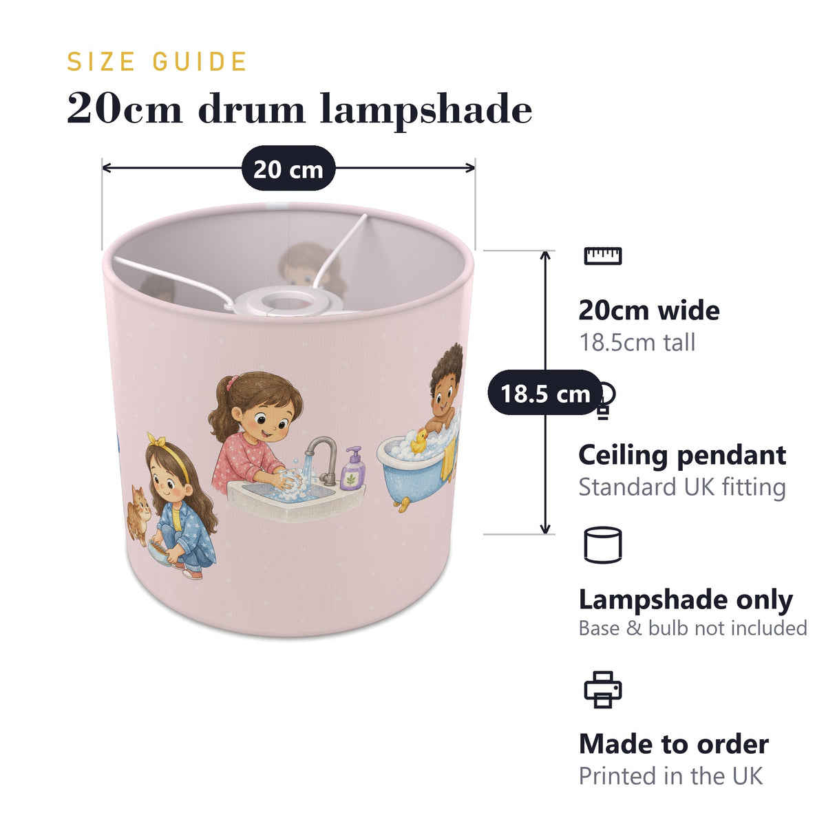 Blush Routine lampshade - 20cm x 18.5cm Ceiling - photo 7