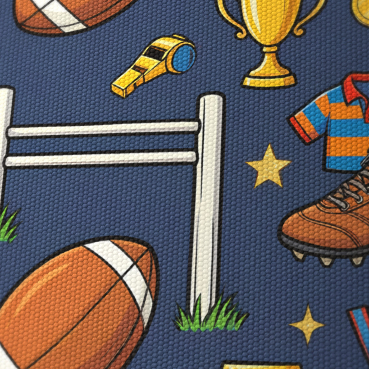 Navy Rugby Kids lampshade - 20cm x 18.5cm Ceiling - photo 6