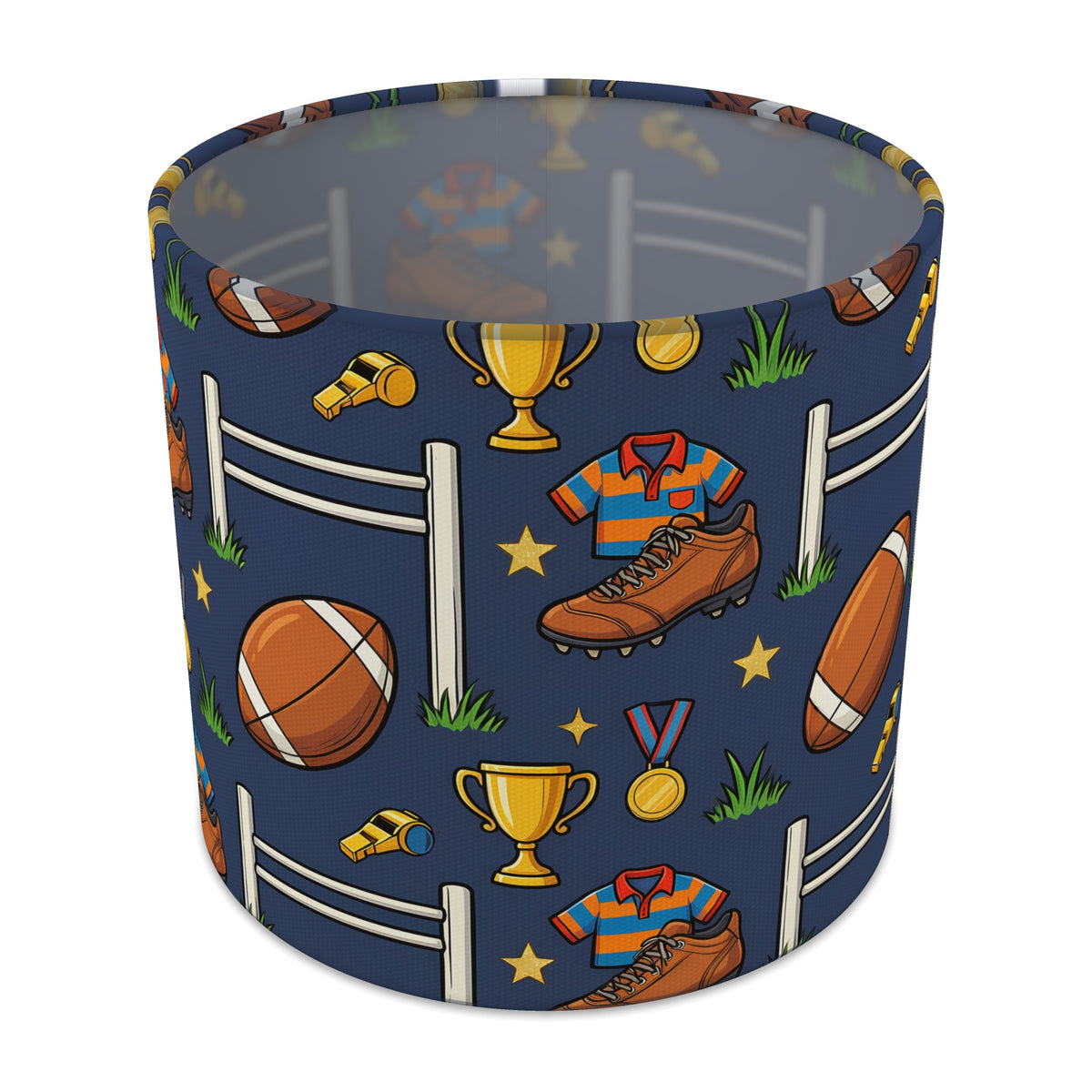 Navy Rugby Kids lampshade - 20cm x 18.5cm Table