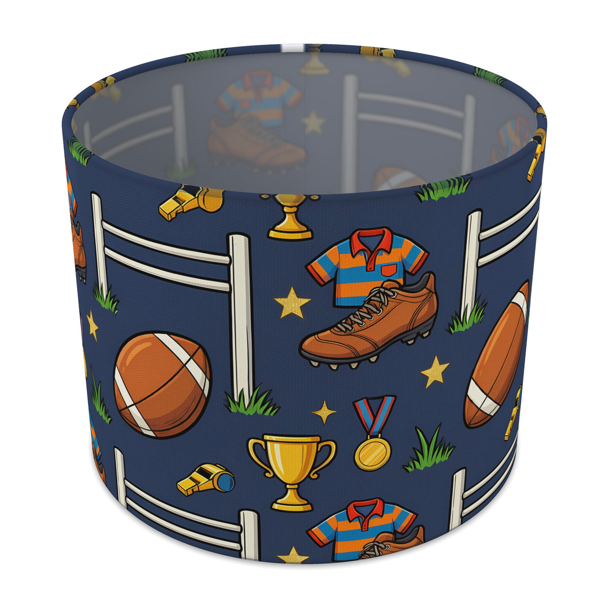 Navy Rugby Kids lampshade - 25cm x 20cm Table