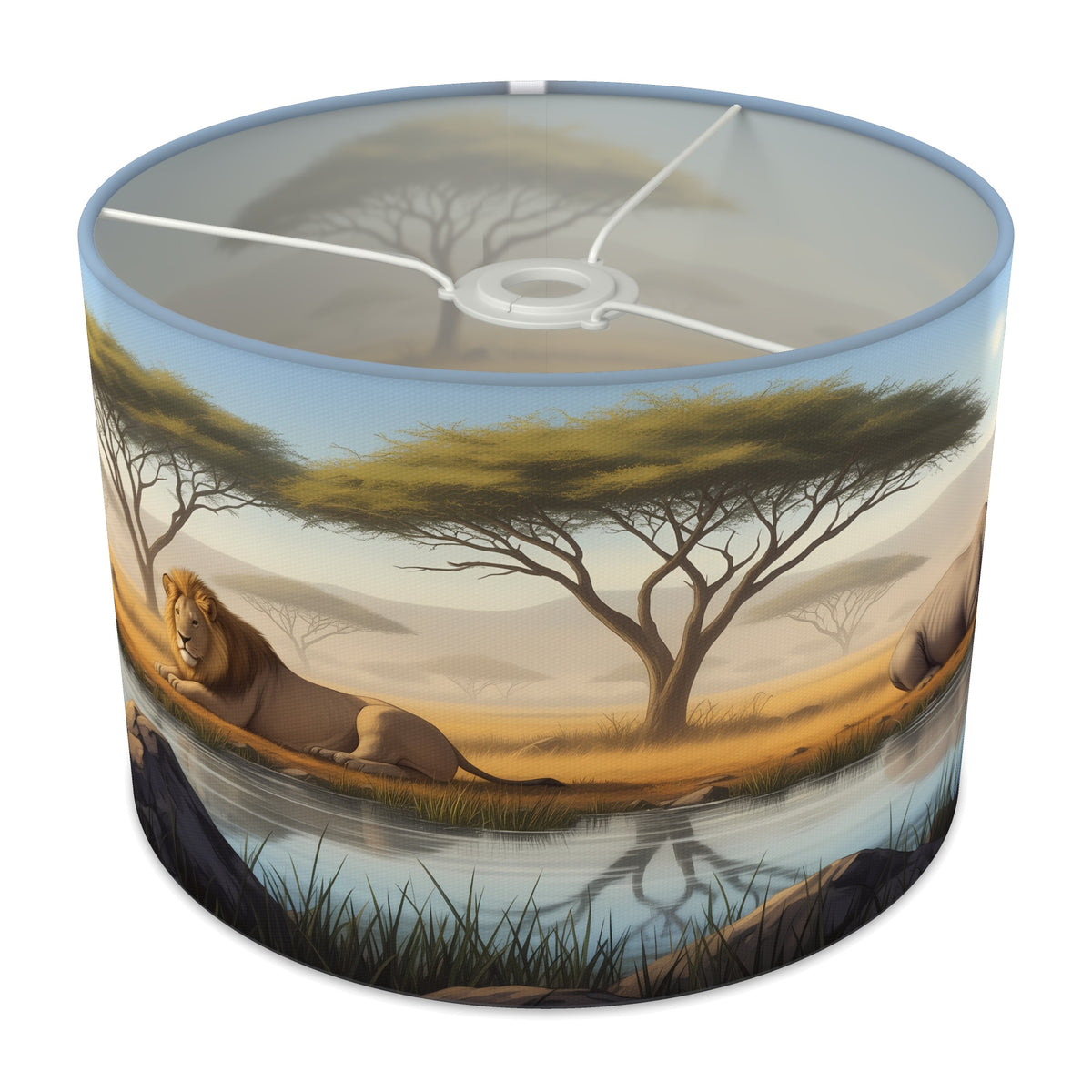 Waterhole Savannah Safari lampshade - 30cm x 21cm Ceiling