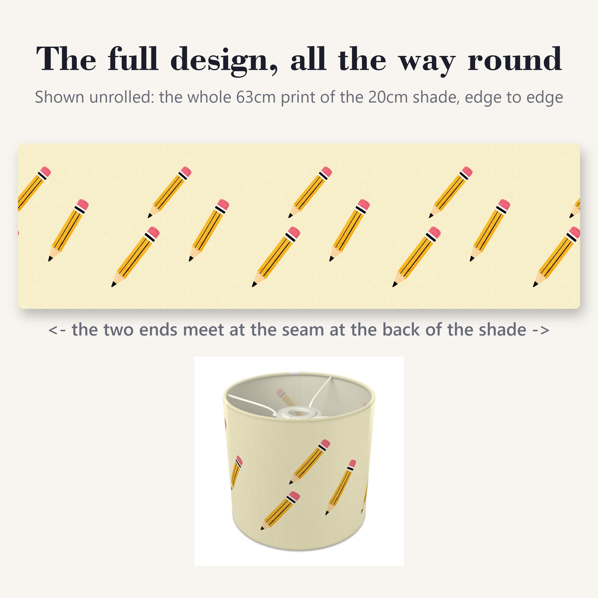 Lemon School lampshade - 20cm x 18.5cm Ceiling - photo 9