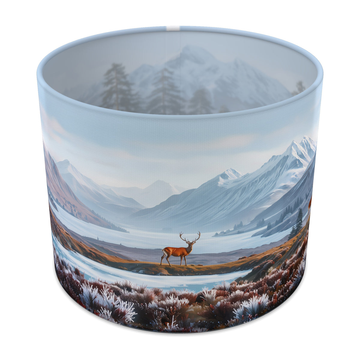 Snowy Peaks Scottish Highlands lampshade - 25cm x 20cm Table