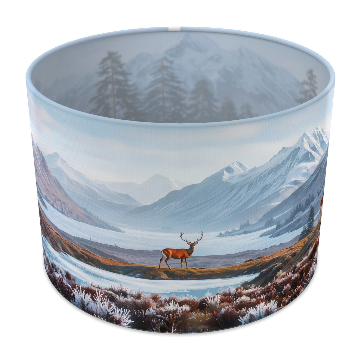 Snowy Peaks Scottish Highlands lampshade - 30cm x 21cm Table