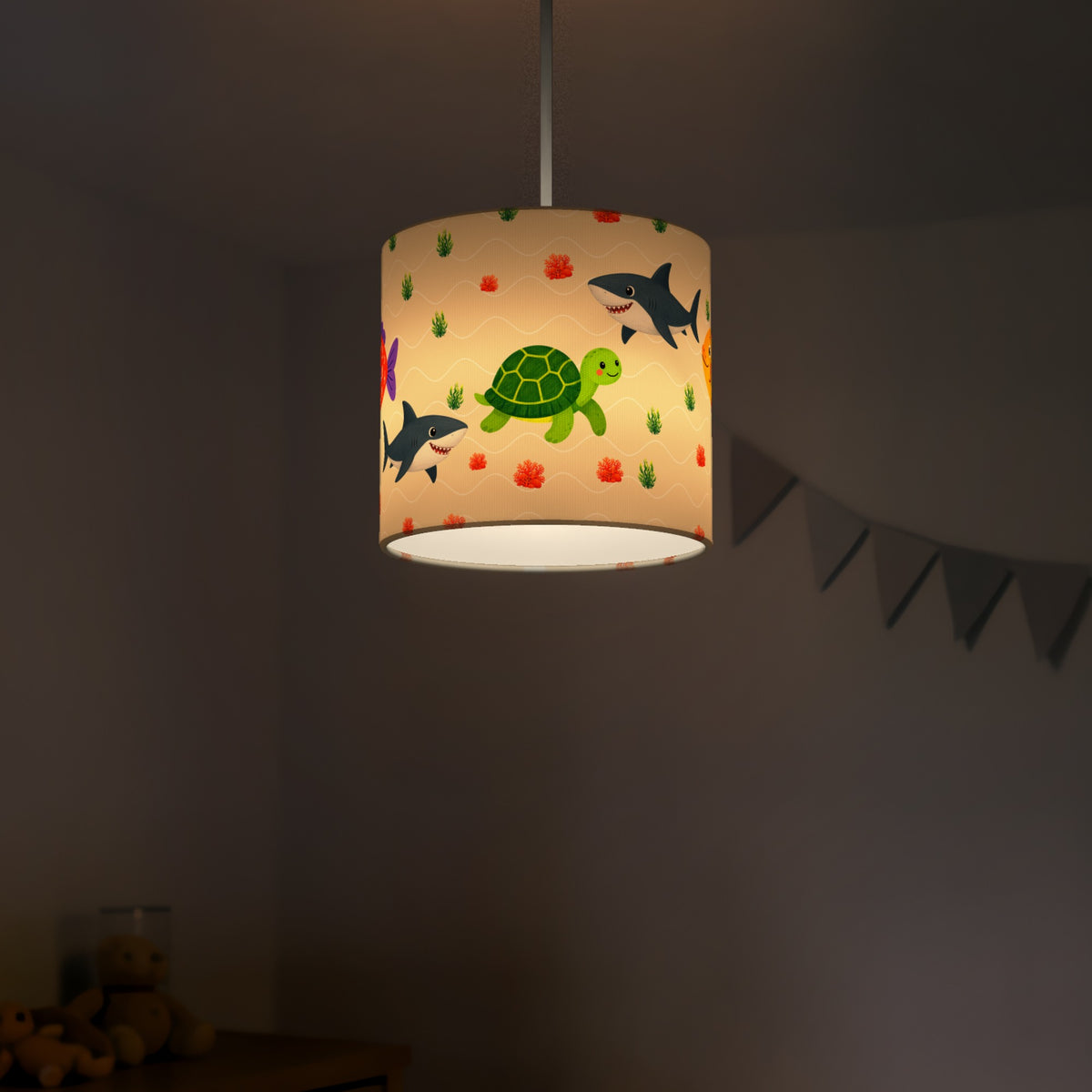 Sand Cute Sea Friends lampshade - 20cm x 18.5cm Ceiling - photo 5