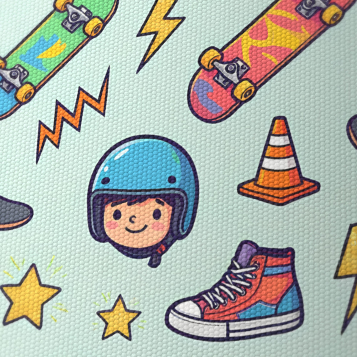 Mint Skate Crew lampshade - 20cm x 18.5cm Ceiling - photo 6