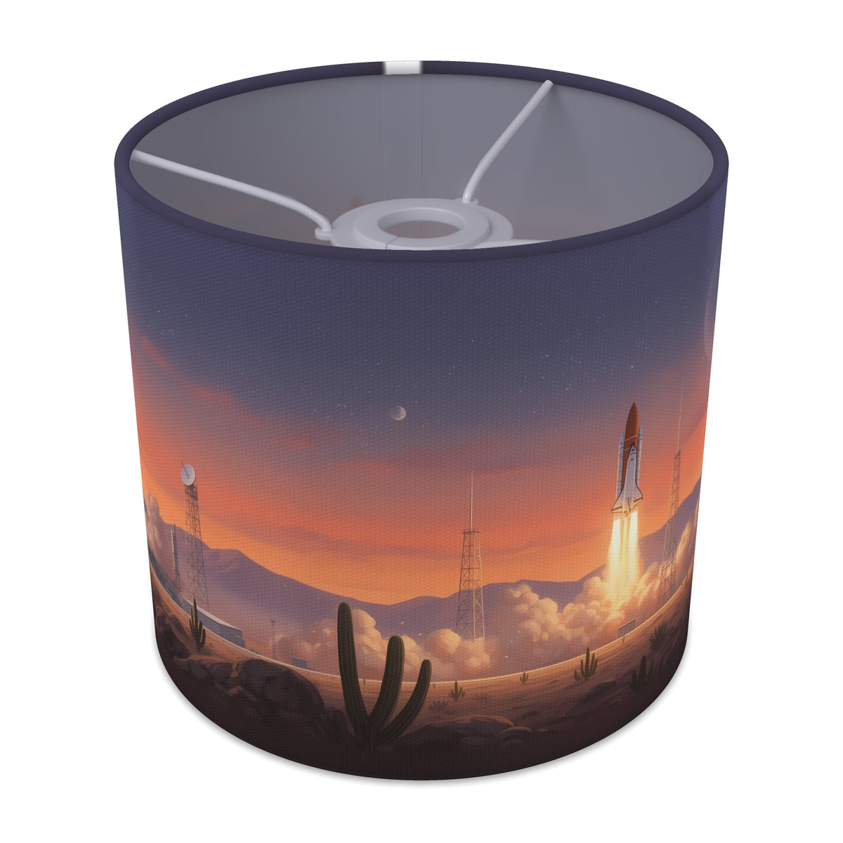 Space Adventure wraparound lampshade - Rocket Launch