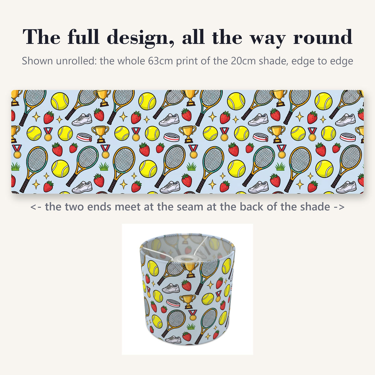 Sky Game Set Match lampshade - 20cm x 18.5cm Ceiling - photo 9