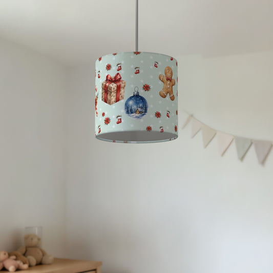 Pine Watercolor Christmas lampshade - 20cm x 18.5cm Ceiling - photo 2