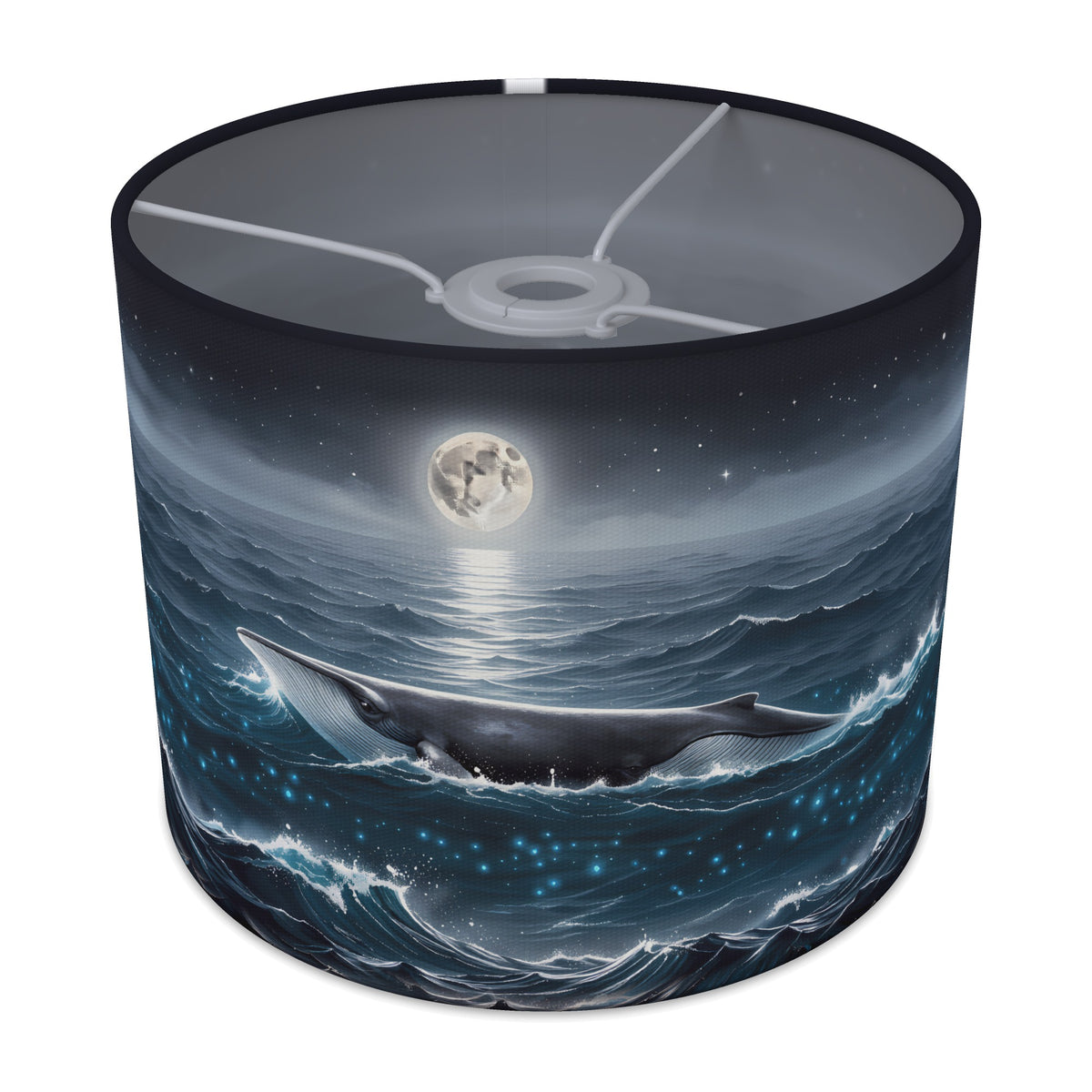 Moon Tide Whale Ocean lampshade - 25cm x 20cm Ceiling