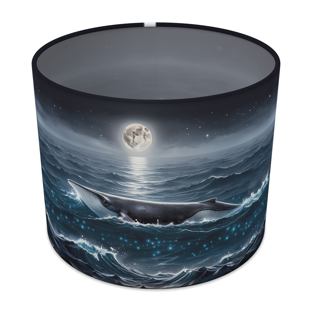 Moon Tide Whale Ocean lampshade - 25cm x 20cm Table