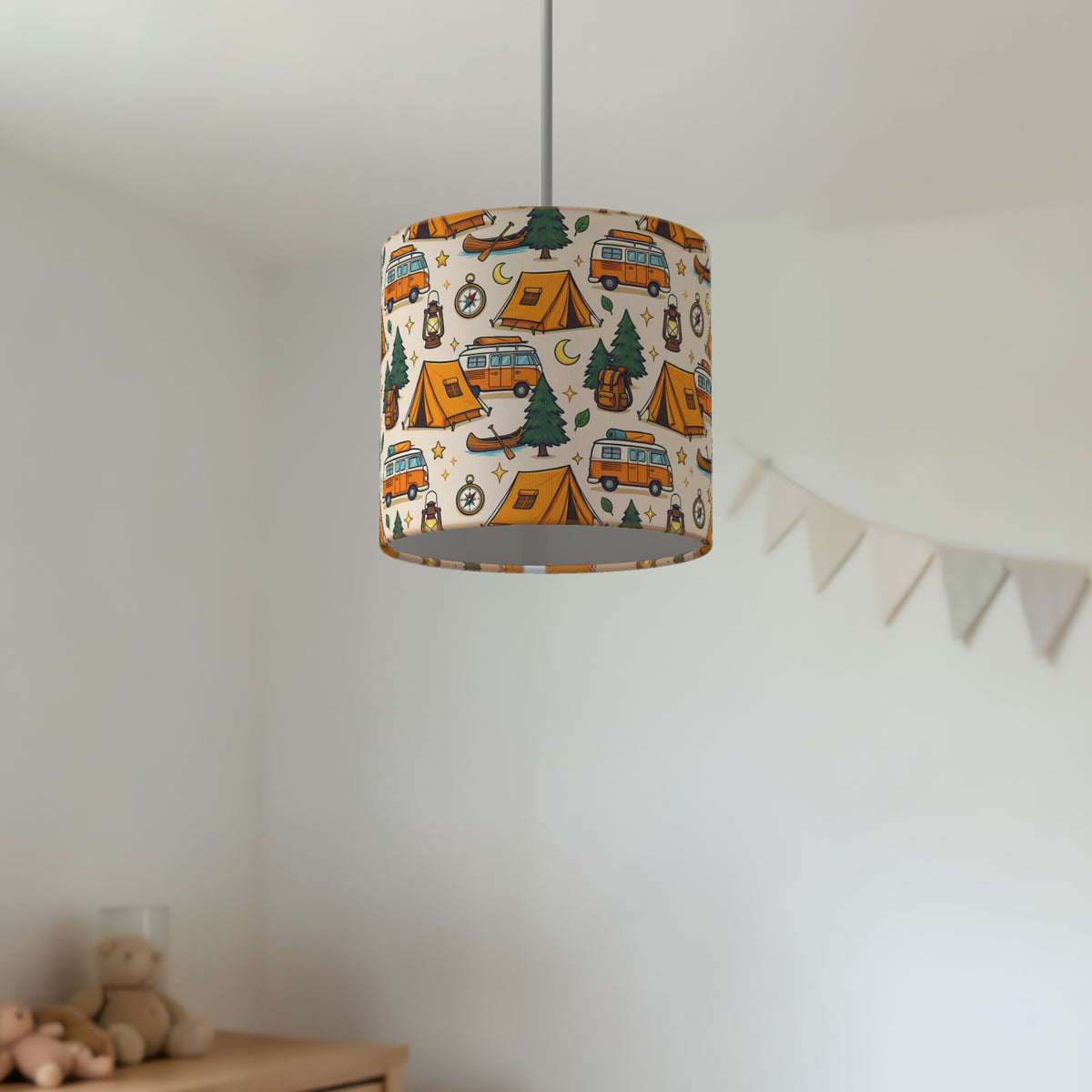 Sand Happy Campers lampshade - 20cm x 18.5cm Ceiling - photo 2