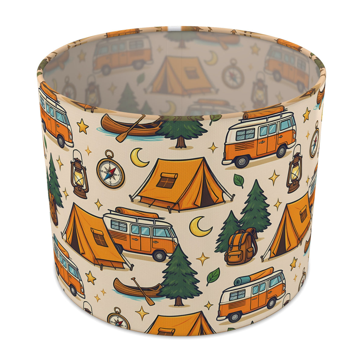 Sand Happy Campers lampshade - 25cm x 20cm Table