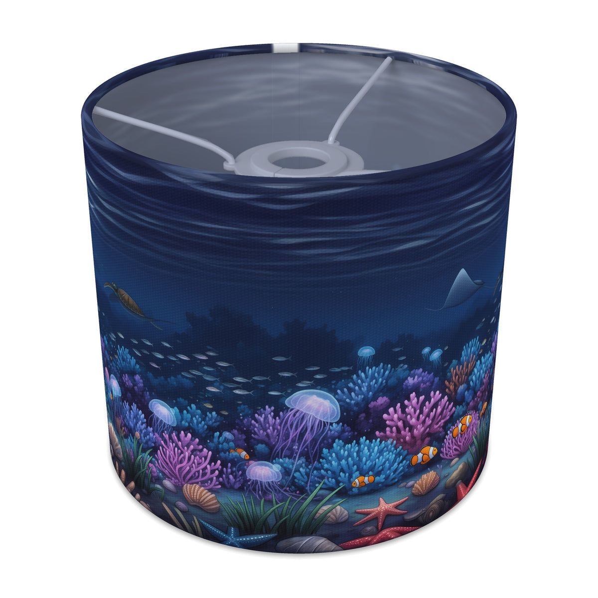 Coral Reef wraparound lampshade - Moonlit Reef