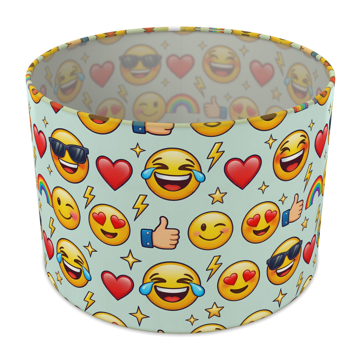 Mint Emoji Party lampshade - 30cm x 21cm Table