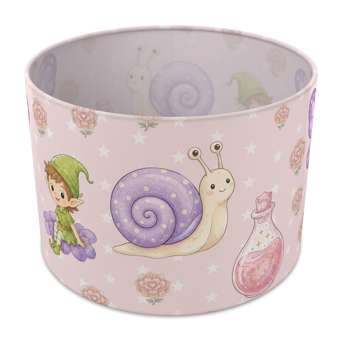 Blush Fairy Garden lampshade - 30cm x 21cm Table