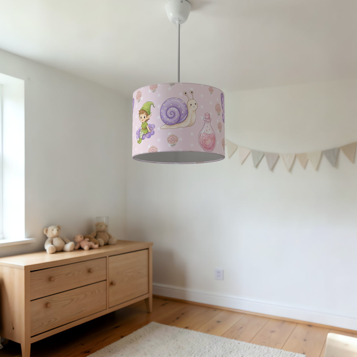Blush Fairy Garden lampshade - 20cm x 18.5cm Ceiling - photo 3
