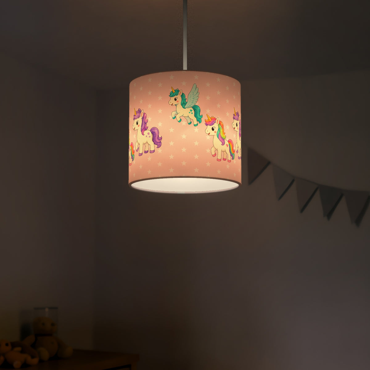 Blush Fantasy Kingdom lampshade - 20cm x 18.5cm Ceiling - photo 5