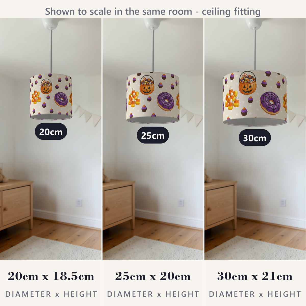 Sand Halloween Food lampshade - 20cm x 18.5cm Ceiling - photo 4