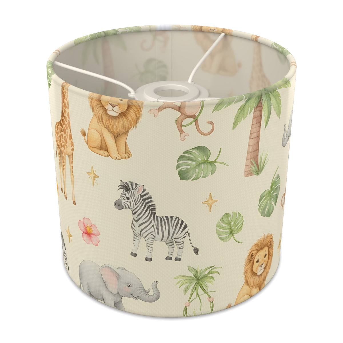 Cream Jungle Pals lampshade - 20cm x 18.5cm Ceiling - main photo