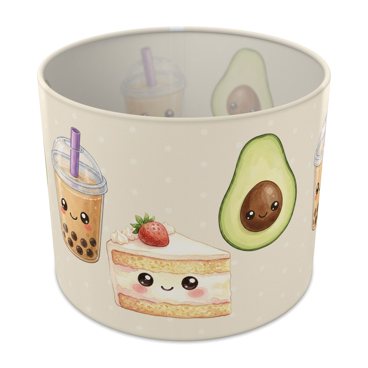Cream Kawaii Food lampshade - 25cm x 20cm Table
