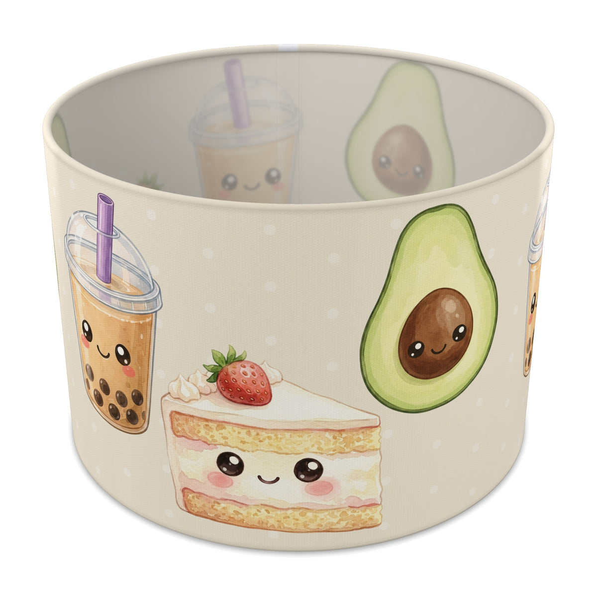 Cream Kawaii Food lampshade - 30cm x 21cm Table