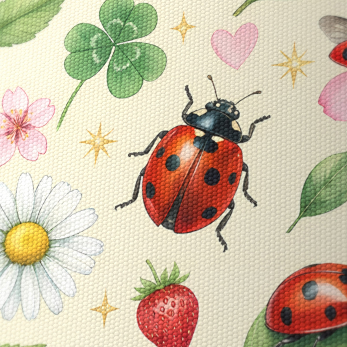 Cream Lucky Ladybirds lampshade - 20cm x 18.5cm Ceiling - photo 6